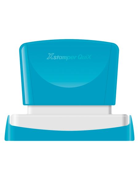 Sello X'Stamper Quix Personalizable Color Azul Medidas 14X60 Mm Q-14