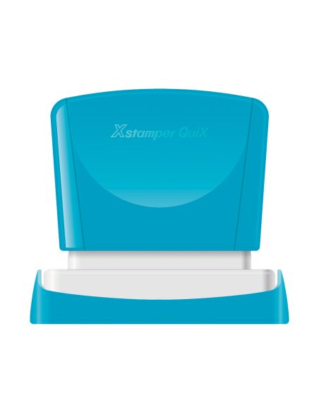 Sello X'Stamper Quix Personalizable Color Azul Medidas 16X48 Mm Q-11