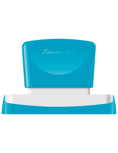 Sello X'Stamper Quix Personalizable Color Azul Medidas 16X83 Mm Q-26