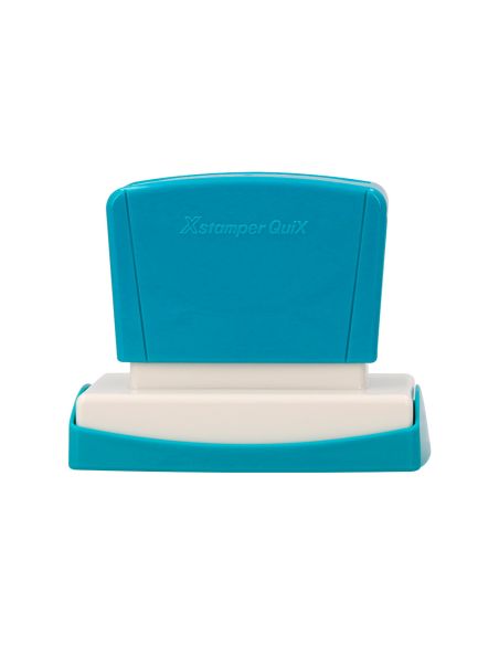 Sello X'Stamper Quix Personalizable Color Azul Medidas 36X61 Mm Q-16