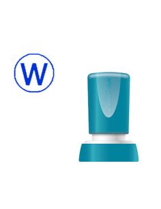 Sello X'Stamper Quix Personalizable Color Azul Redondo Diametro 20 Mm Q-34