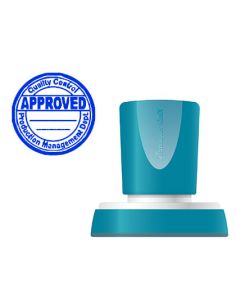 Sello X'Stamper Quix Personalizable Color Azul Redondo Diametro 38 Mm Q-53