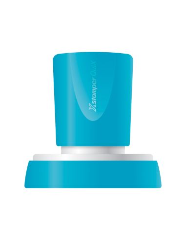 Sello X'Stamper Quix Personalizable Color Azul Redondo Diametro 38 Mm Q-53