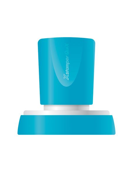 Sello X'Stamper Quix Personalizable Color Azul Redondo Diametro 38 Mm Q-53