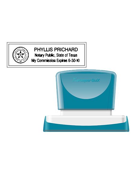 Sello X'Stamper Quix Personalizable Color Negro Medidas 22X69 Mm Q-18