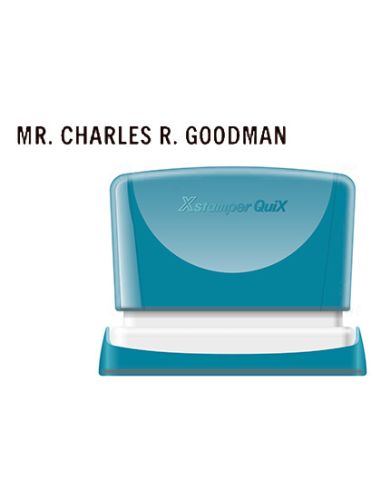 Sello X'Stamper Quix Personalizable Color Negro Medidas 4X60 Mm Q-05