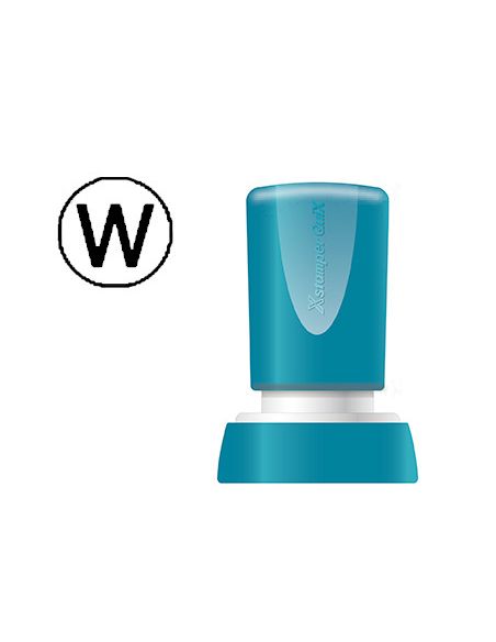 Sello X'Stamper Quix Personalizable Color Negro Redondo Diametro 20 Mm Q-34
