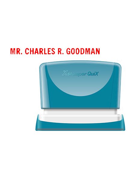 Sello X'Stamper Quix Personalizable Color Rojo Medidas 4X60 Mm Q-05