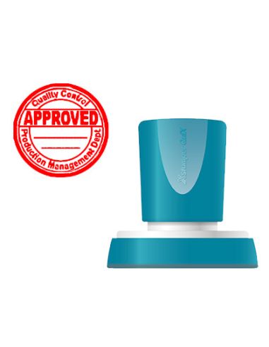 Sello X'Stamper Quix Personalizable Color Rojo Redondo Diametro 38 Mm Q-53