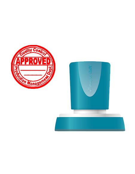 Sello X'Stamper Quix Personalizable Color Rojo Redondo Diametro 38 Mm Q-53