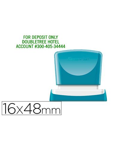 Sello X'Stamper Quix Personalizable Color Verde Medidas 16X48 Mm Q-11