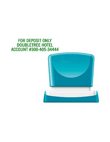 Sello X'Stamper Quix Personalizable Color Verde Medidas 16X48 Mm Q-11