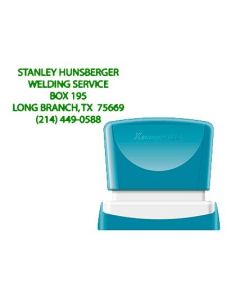 Sello X'Stamper Quix Personalizable Color Verde Medidas 24X49 Mm Q-12