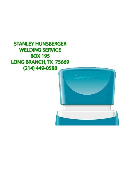Sello X'Stamper Quix Personalizable Color Verde Medidas 24X49 Mm Q-12