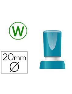 Sello X'Stamper Quix Personalizable Color Verde Redondo Diametro 20 Mm Q-34