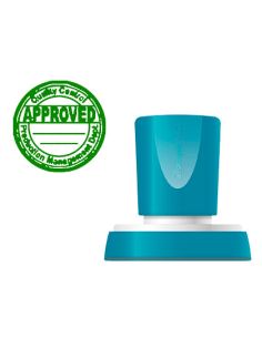 Sello X'Stamper Quix Personalizable Color Verde Redondo Diametro 38 Mm Q-53