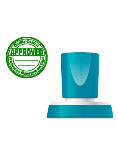 Sello X'Stamper Quix Personalizable Color Verde Redondo Diametro 38 Mm Q-53