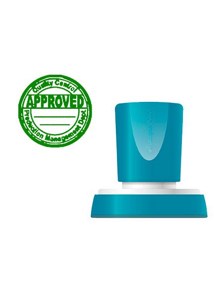 Sello X'Stamper Quix Personalizable Color Verde Redondo Diametro 38 Mm Q-53