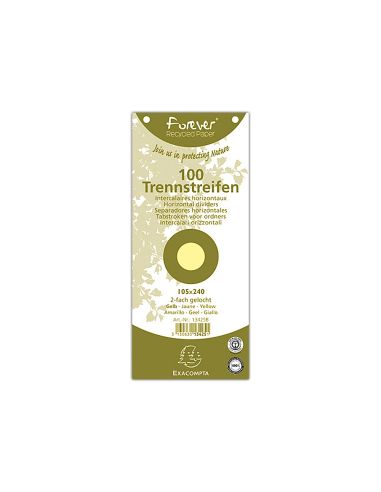 Separador Exacompta Cartulina Reciclada Juego De 100 Separadores 105X240 Con Taladros Colores Surtidos