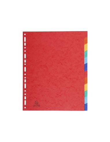 Separador Exacompta Cartulina Simil Prespan Juego De 12 Separadores Din A4+ Multitaladro Colores Vivos
