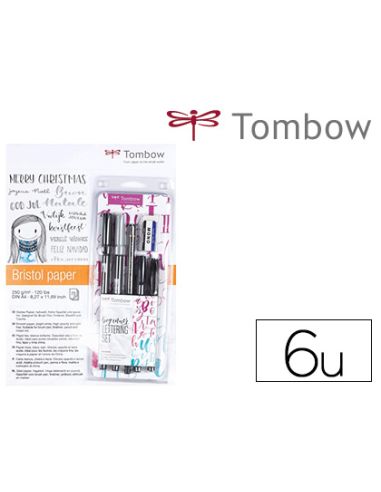 Set Caligrafia Tombow Lettering Beginner Para Principiante 6 Piezas