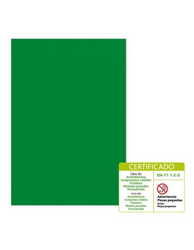 Goma Eva 60 X 40 Cm 2 Mm Modelo Liso Verde Oscuro