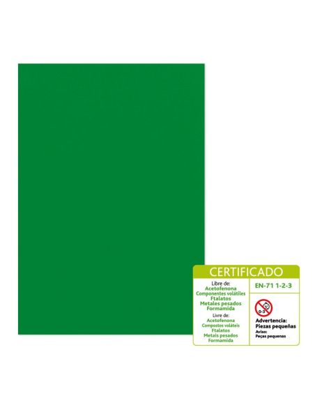 Goma Eva 60 X 40 Cm 2 Mm Modelo Liso Verde Oscuro