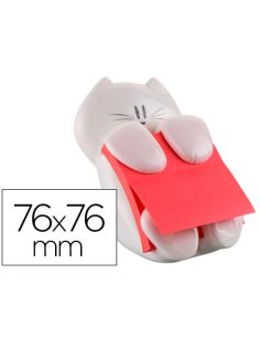 Soporte Bloc De Notas Adhesivas Quita Y Pon Post-It Z Note Gato 76X76 Mm
