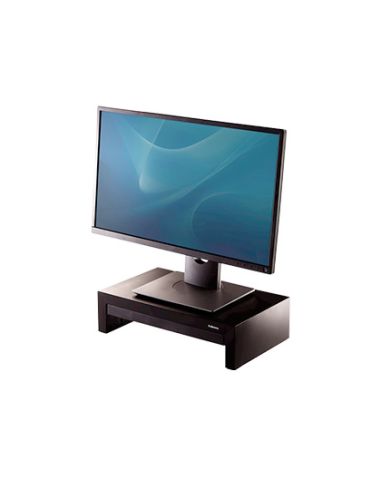 Soporte Fellowes Para Monitor Designer Suites Ajustable 3 Alturas Con Bandeja Negro 406X111X244 Mm Hasta 18 Kg