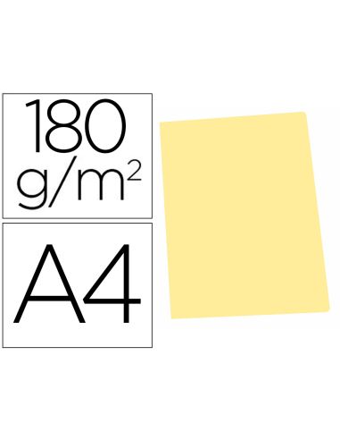Subcarpeta Cartulina Gio Din A4 Amarillo Pastel 180 G/M2