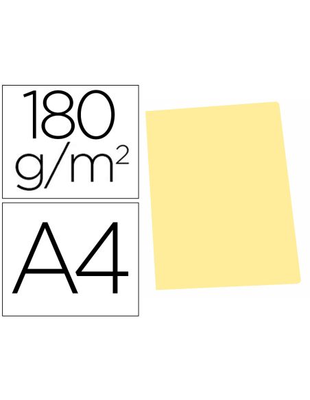Subcarpeta Cartulina Gio Din A4 Amarillo Pastel 180 G/M2