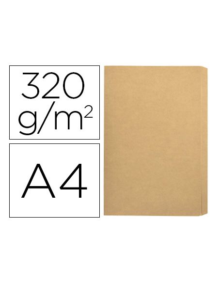 Subcarpeta Cartulina Gio Folio Pocket Bolsa Con Solapa Intenso Kraft Bicolor 320G/M2