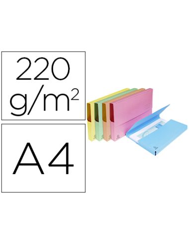 Subcarpeta Cartulina Lustrada Con Bolsa Exacompta Din A4 Colores Surtidos 210 Gr