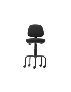 Taburete Con Respaldo Rocada Para Mesa De Dibujo Negro Regulable En Altura Hasta 725 Mm Tela Ignifuga 2