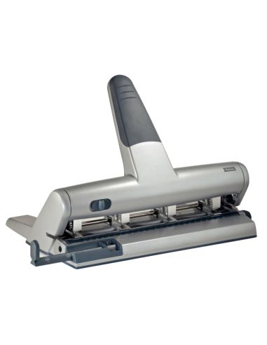 Taladrador Petrus 514 Metalico Color Plata 4 Punzones Moviles Capacidad 30 Hojas