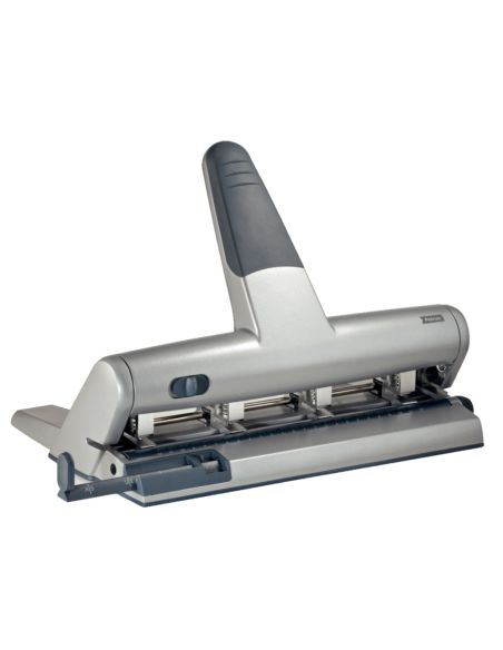 Taladrador Petrus 514 Metalico Color Plata 4 Punzones Moviles Capacidad 30 Hojas