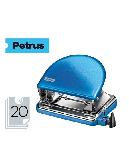 Taladrador Petrus 52 Wow Azul Metalizado Capacidad 20 Hojas En Blister