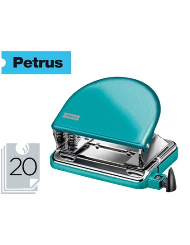 Taladrador Petrus 52 Wow Turquesa Metalizado Capacidad 20 Hojas En Blister