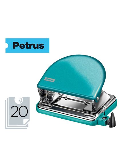 Taladrador Petrus 52 Wow Turquesa Metalizado Capacidad 20 Hojas En Blister