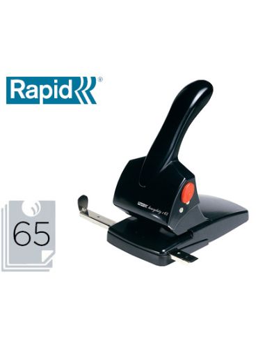 Taladrador Rapid Hdc65 Fashion Metalico/Abs Color Negro Capacidad 65 Hojas