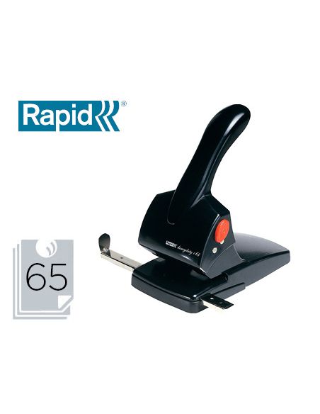 Taladrador Rapid Hdc65 Fashion Metalico/Abs Color Negro Capacidad 65 Hojas