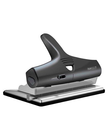 Taladrador Rapesco Alu 95 Negro Ajustable 2,3 Y 4 Taladros Capacidad 32 Hojas