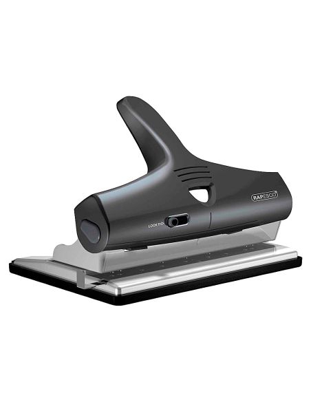 Taladrador Rapesco Alu 95 Negro Ajustable 2,3 Y 4 Taladros Capacidad 32 Hojas