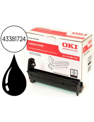 Tambor Oki C5800 C5900 C5550 Negro 20000 Paginas