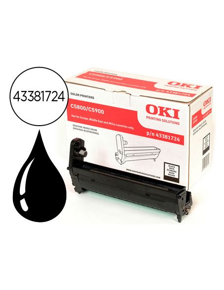 Tambor Oki C5800 C5900 C5550 Negro 20000 Paginas