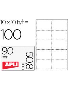 Tarjeta De Visita Apli Microperforada 200Gr Acabado Mate 90X50,8Mm Impresora Ink-Jet Y Laser