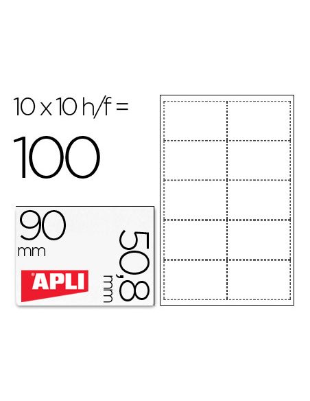Tarjeta De Visita Apli Microperforada 200Gr Acabado Mate 90X50,8Mm Impresora Ink-Jet Y Laser