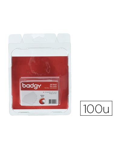 Tarjeta Pvc Para Impresora Badgy Grosor 0,50 Mm Pack De 100 Unidades