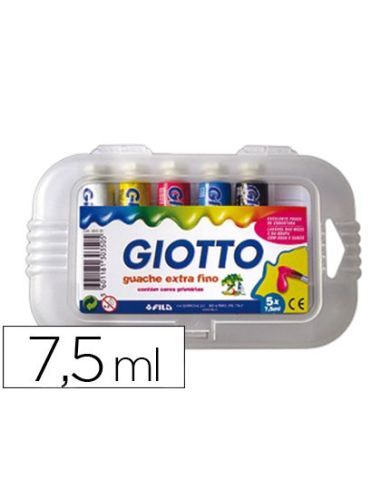 Tempera Giotto 7,5 Ml Estuche 5 Colores Surtidos|Libreriasalesiana