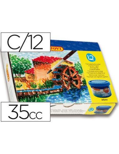 Tempera Escolar Jovi 35 Ml Caja De 12 Colores Surtidos|Libreriasalesiana